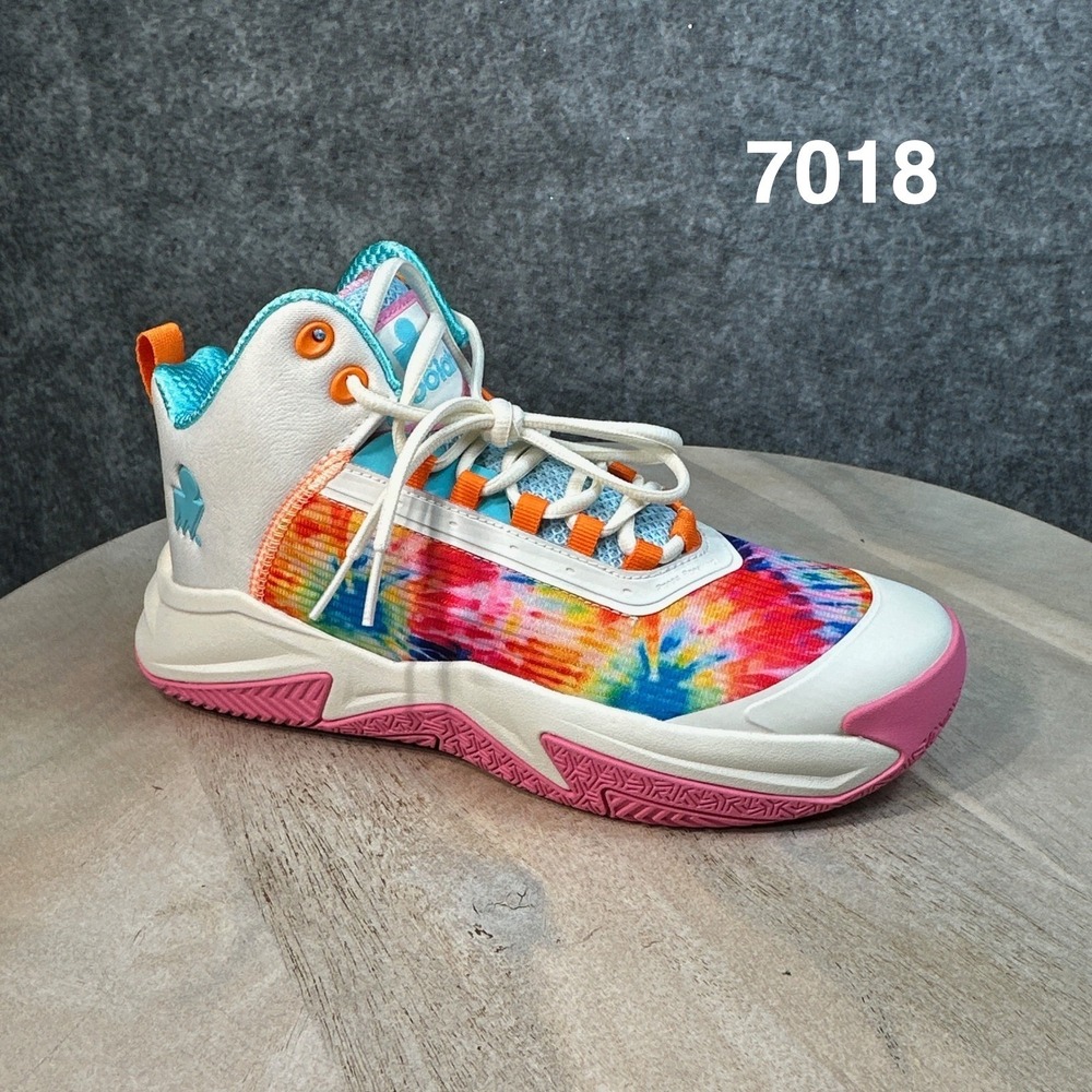 Moolah Press Break V2 Basketball Shoes Youth 6.5 Rainbow Grade School Sneakers